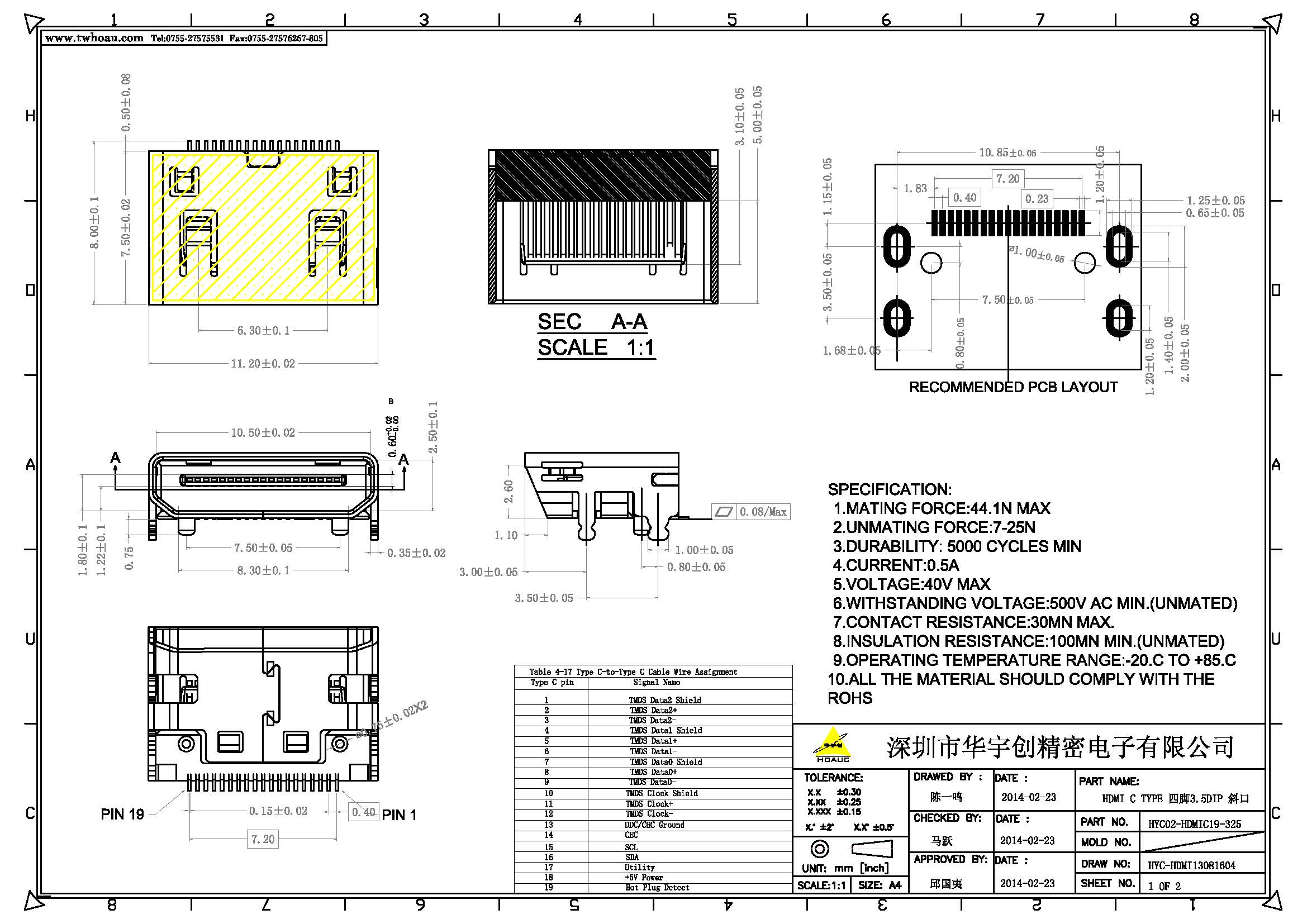 HDMI C TYPE 四腳3.5DIP 斜口產(chǎn)品圖_頁面_1.jpg
